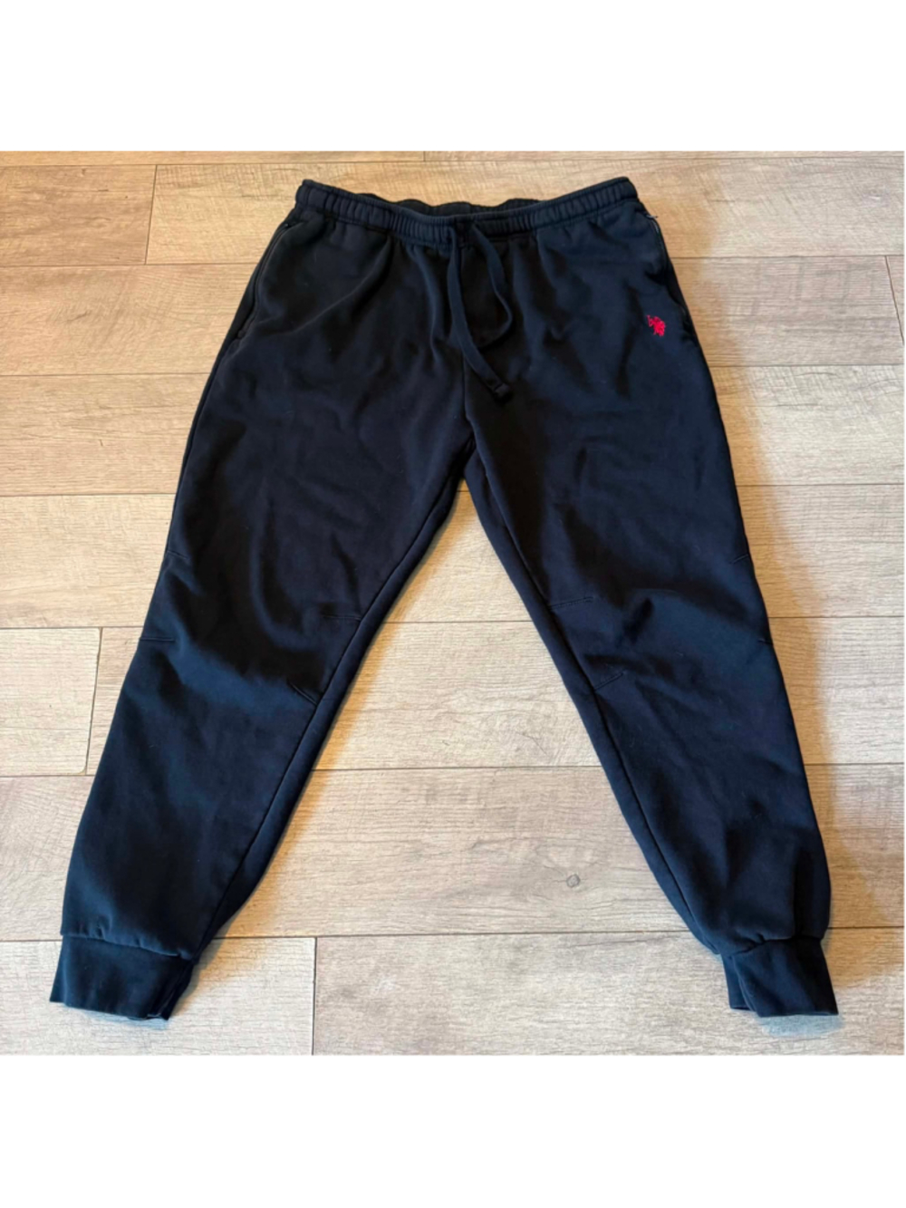 Men's U.S. Polo Assn. Joggers Sweatpants Black Red Size XL
